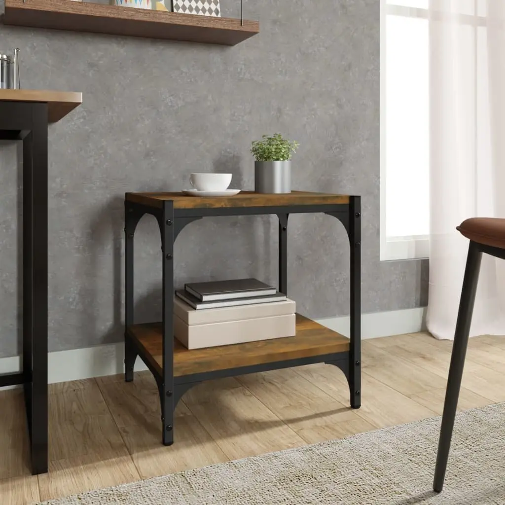 TV Cabinet Living Room Storage Unit 40 x 33 x 41 cm Brown Industrial Style