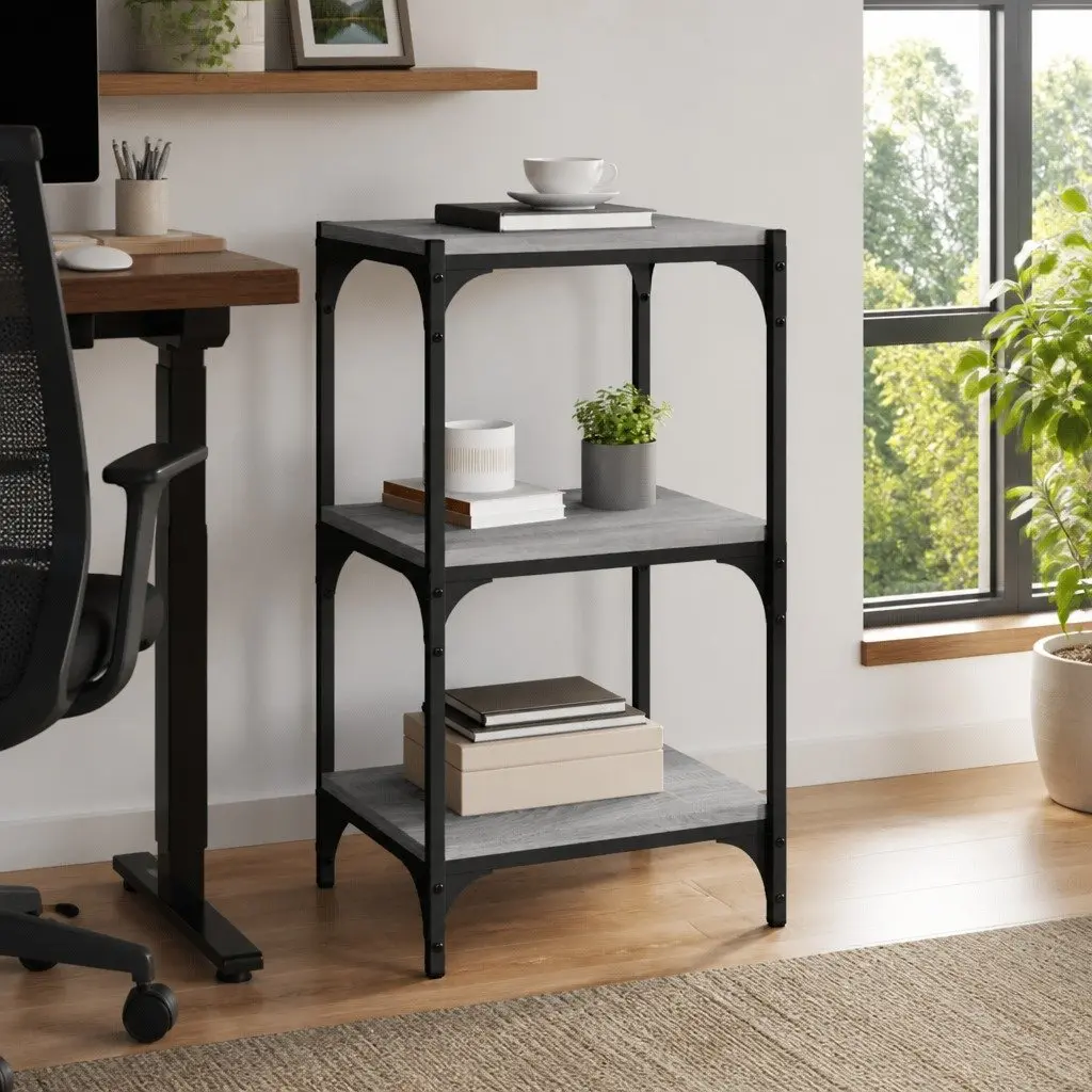 Grey Sonoma Book Cabinet with 3 Shelves