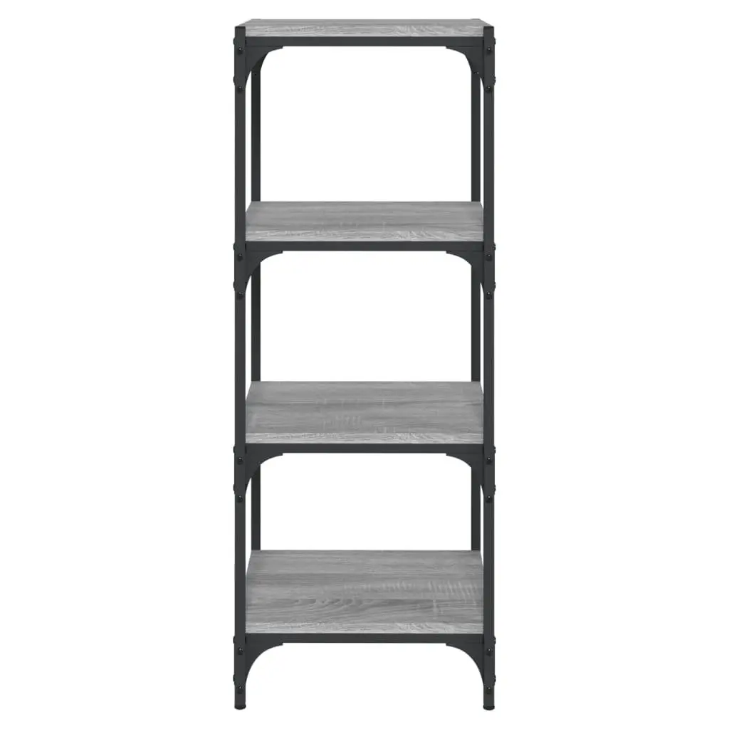 Grey Book Cabinet with 4 Shelves