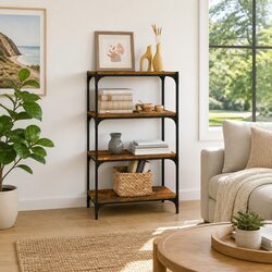 Reliable 4-Shelf Book Cabinet with Durable Build