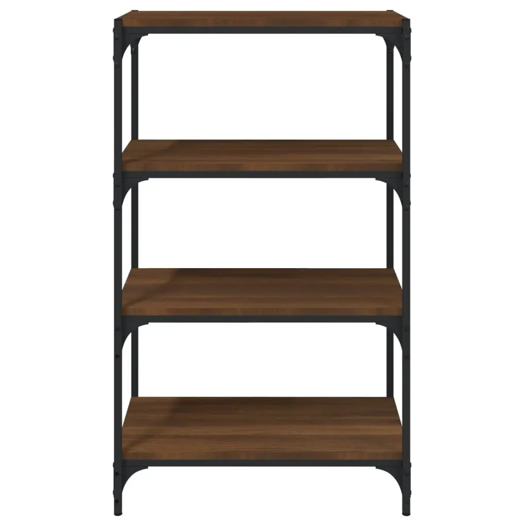 Brown Oak Book Cabinet