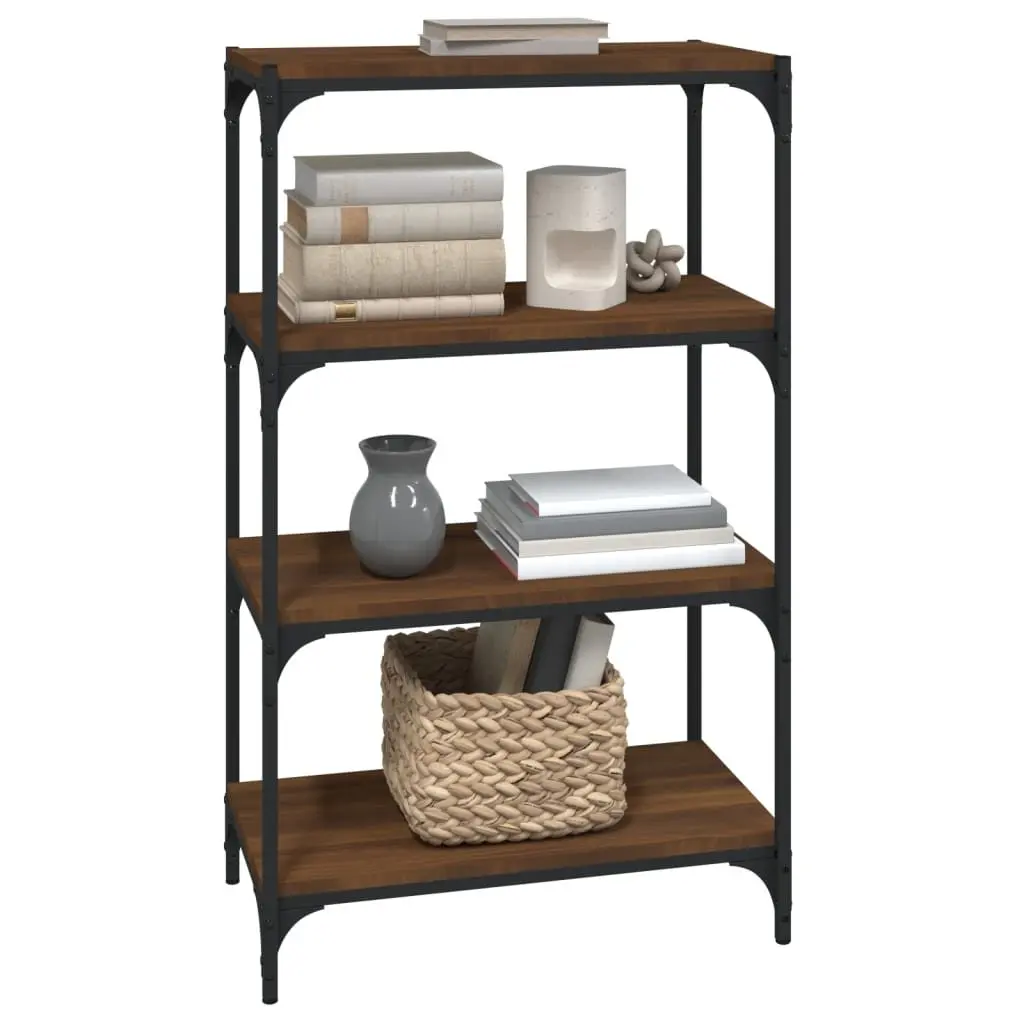 Brown Oak Book Cabinet