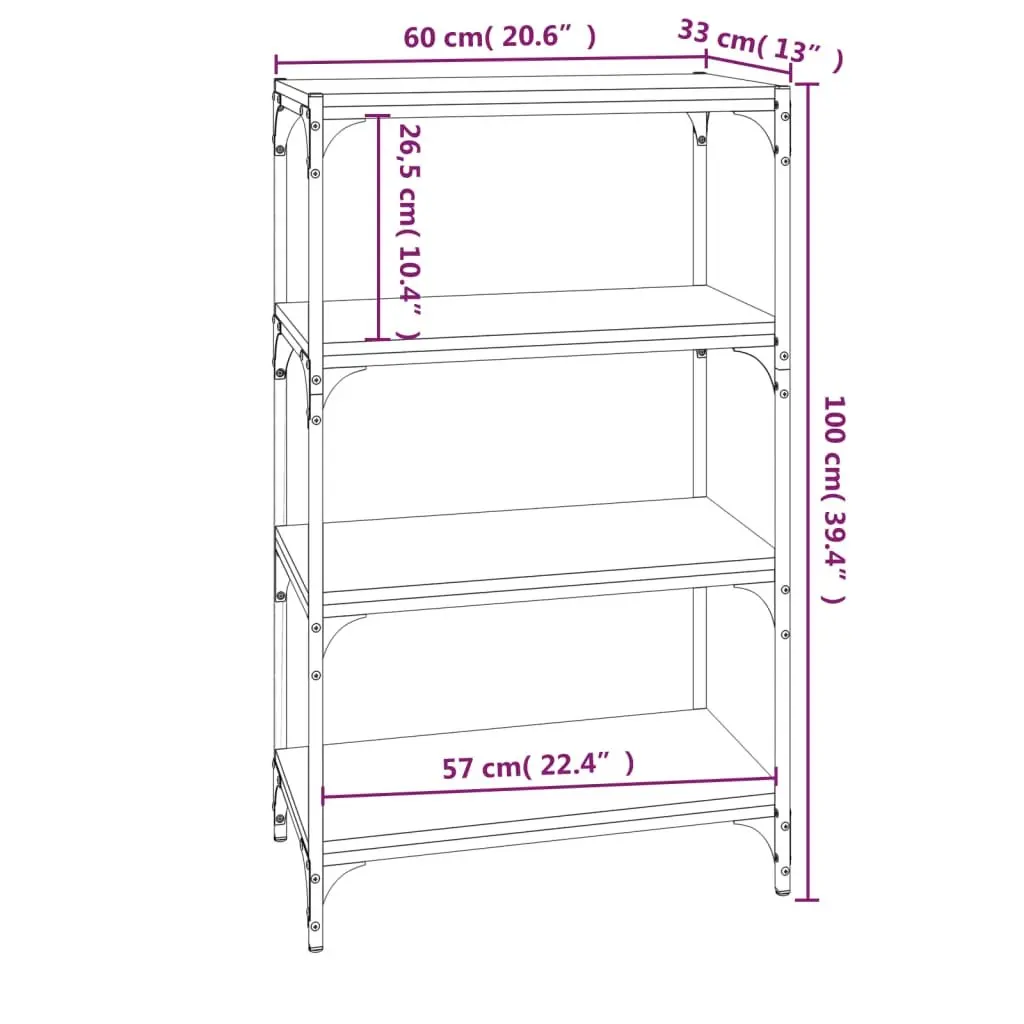 Brown Oak Book Cabinet