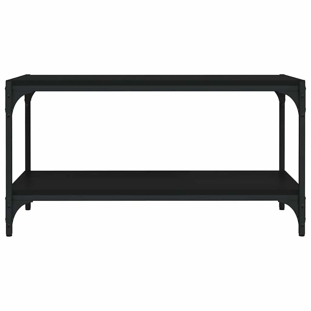 TV Cabinet Black 80x33x41 cm Industrial Style Living Room Media Storage Unit