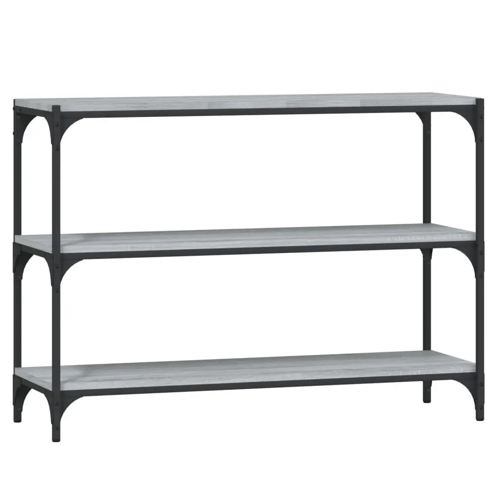 Book Cabinet Grey Sonoma 100x33x70.5cm Storage Shelving Unit Industrial Style 3