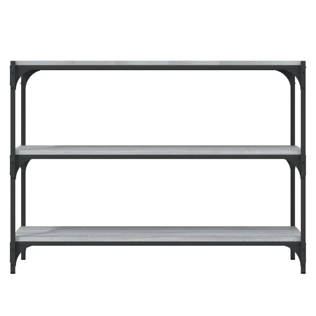 Book Cabinet Grey Sonoma 100x33x70.5cm Storage Shelving Unit Industrial Style 3