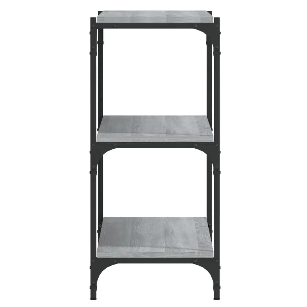 Book Cabinet Grey Sonoma 100x33x70.5cm Storage Shelving Unit Industrial Style 3