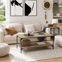 Sonoma Oak Coffee Table: Practical Design and Value 100x50x40 cm