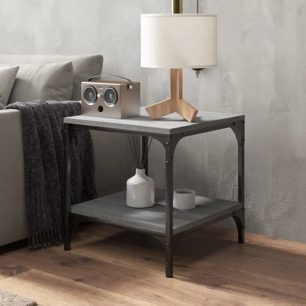 Coffee Table Grey Sonoma 50x50x40 cm Living Room Accent Storage Furniture