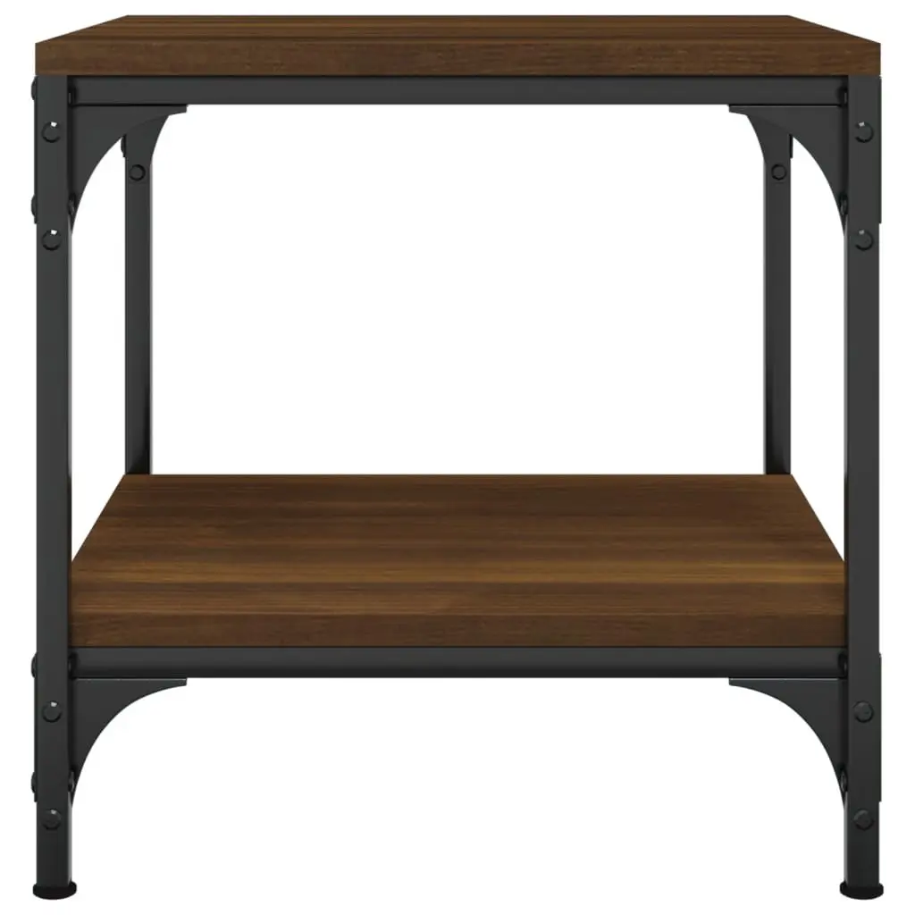 Side Tables Storage 40x40x40 cm Brown Oak 2 pcs Industrial Living Room