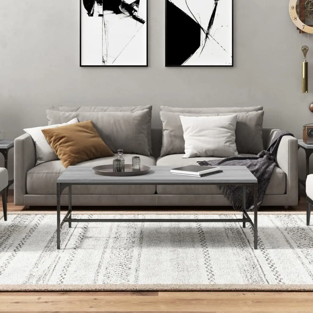 Industrial Coffee Table Grey Sonoma 100x50x35cm Living Room Accent Furniture
