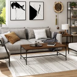 Reliable and Practical Brown Oak Coffee Table
