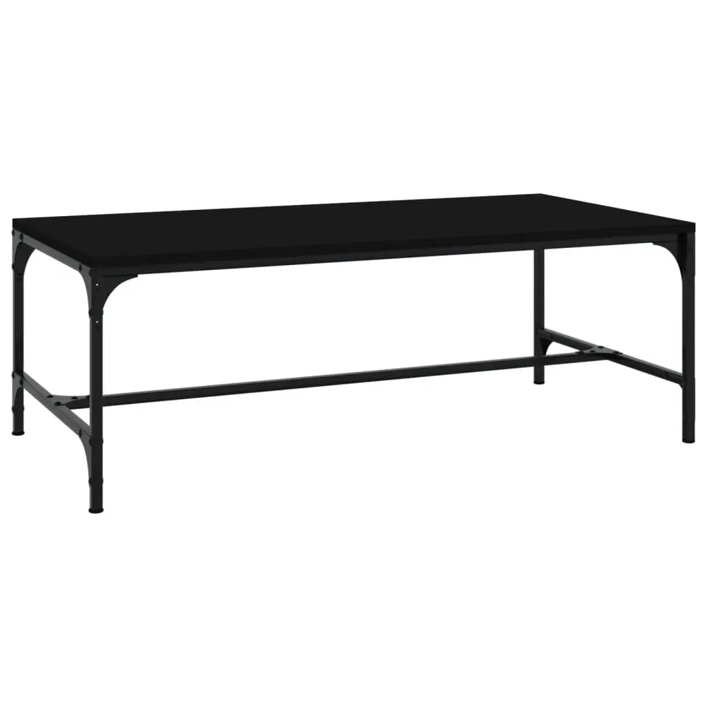 Coffee Table Black Industrial Style 80 x 50 x 35 cm Engineered Wood