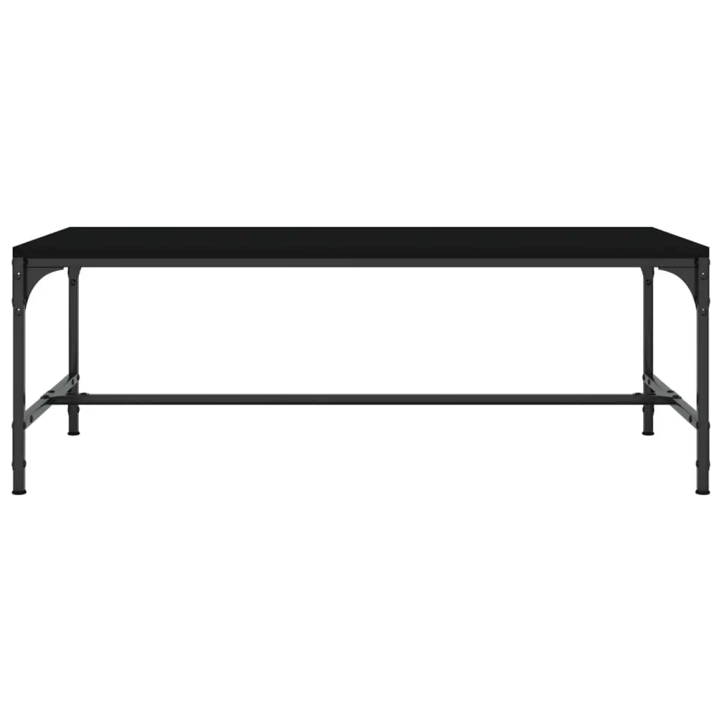 Coffee Table Black Industrial Style 80 x 50 x 35 cm Engineered Wood