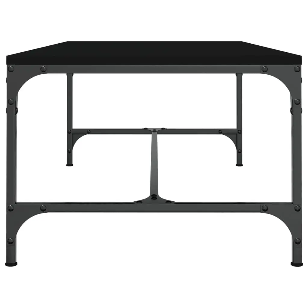 Coffee Table Black Industrial Style 80 x 50 x 35 cm Engineered Wood