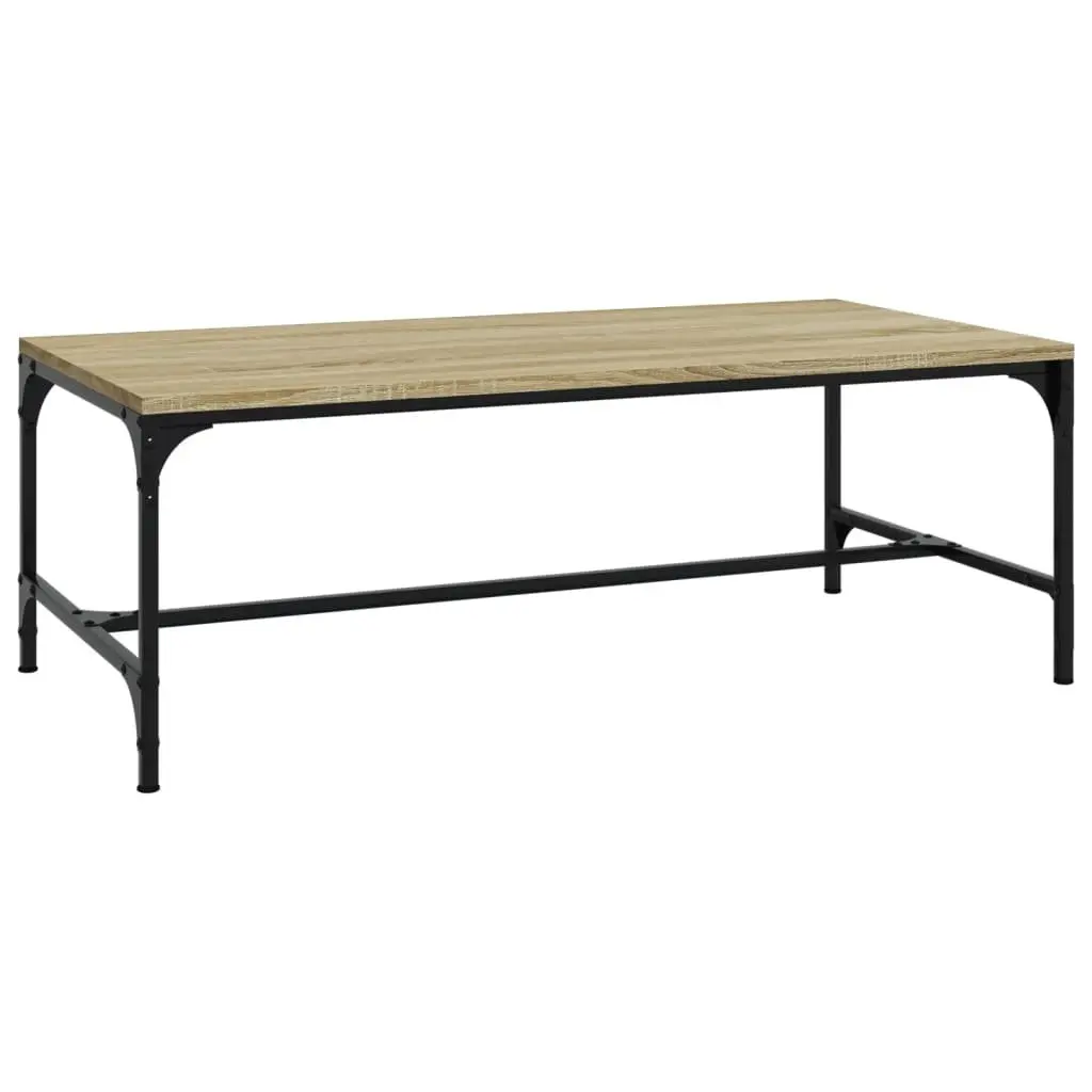 Coffee Table Brown Sonoma Oak Look 80x50x35 cm Industrial Living Room Accent