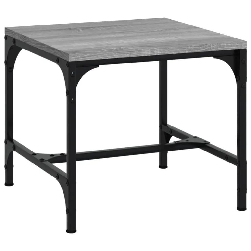 Coffee Table Industrial Style Grey 50x50x35 cm