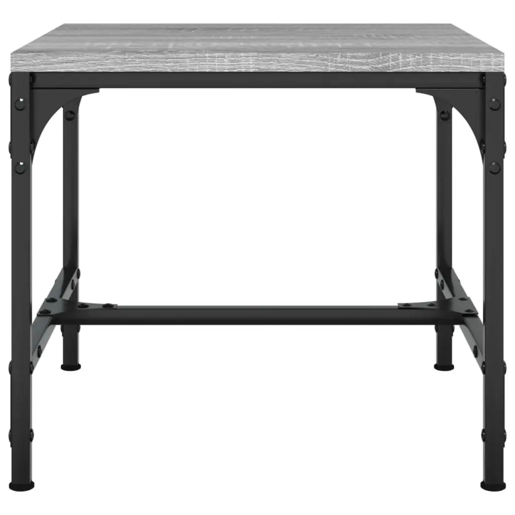 Coffee Table Industrial Style Grey 50x50x35 cm