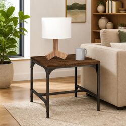 Warm Brown Oak Coffee Table 50x50x35 cm with Adjustable Legs