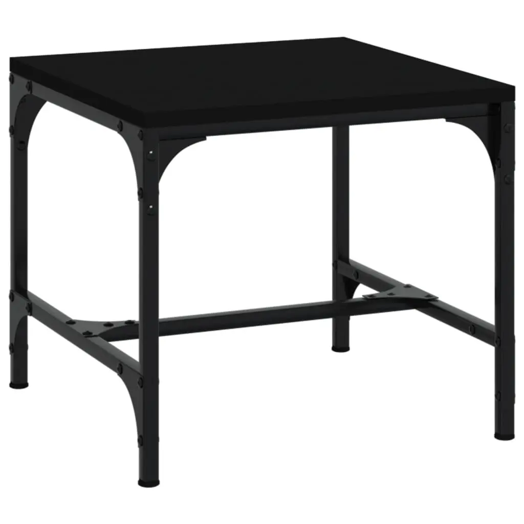 Side Tables 2 pcs Black 40x40x35 cm Living Room Accent Coffee Table Set