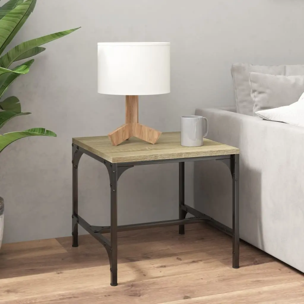 Side Tables Industrial Accent Furniture Brown 40x40x35 cm 2 pcs