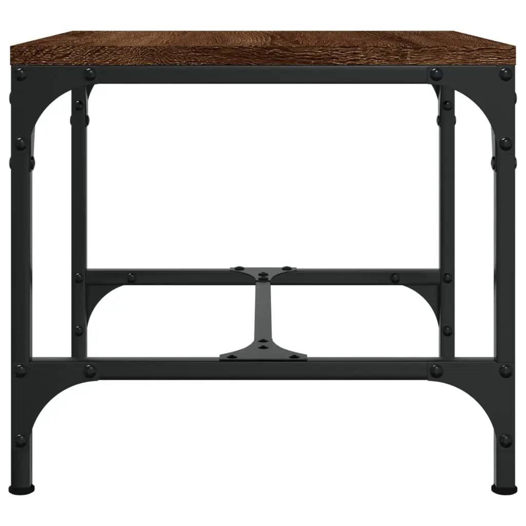 Side Tables 2 pcs Brown 40x40x35 cm Engineered Wood Industrial Coffee Table