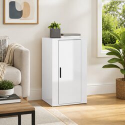 Functional High Gloss White Storage Cabinet for Your Home