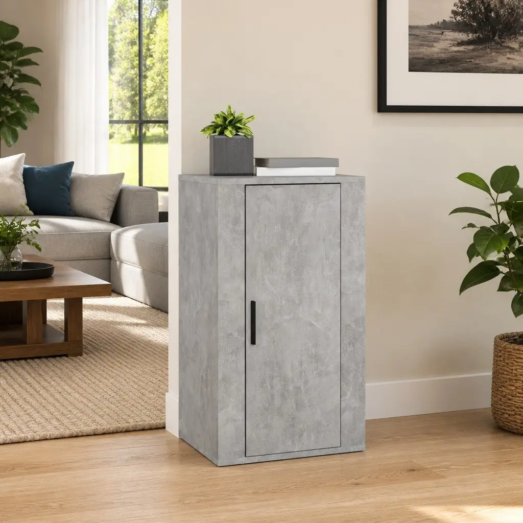 Sideboard Storage Cabinet Grey Engineered Wood 40 x 33 x 70 cm