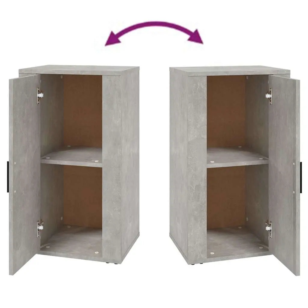 Sideboard Storage Cabinet Grey Engineered Wood 40 x 33 x 70 cm