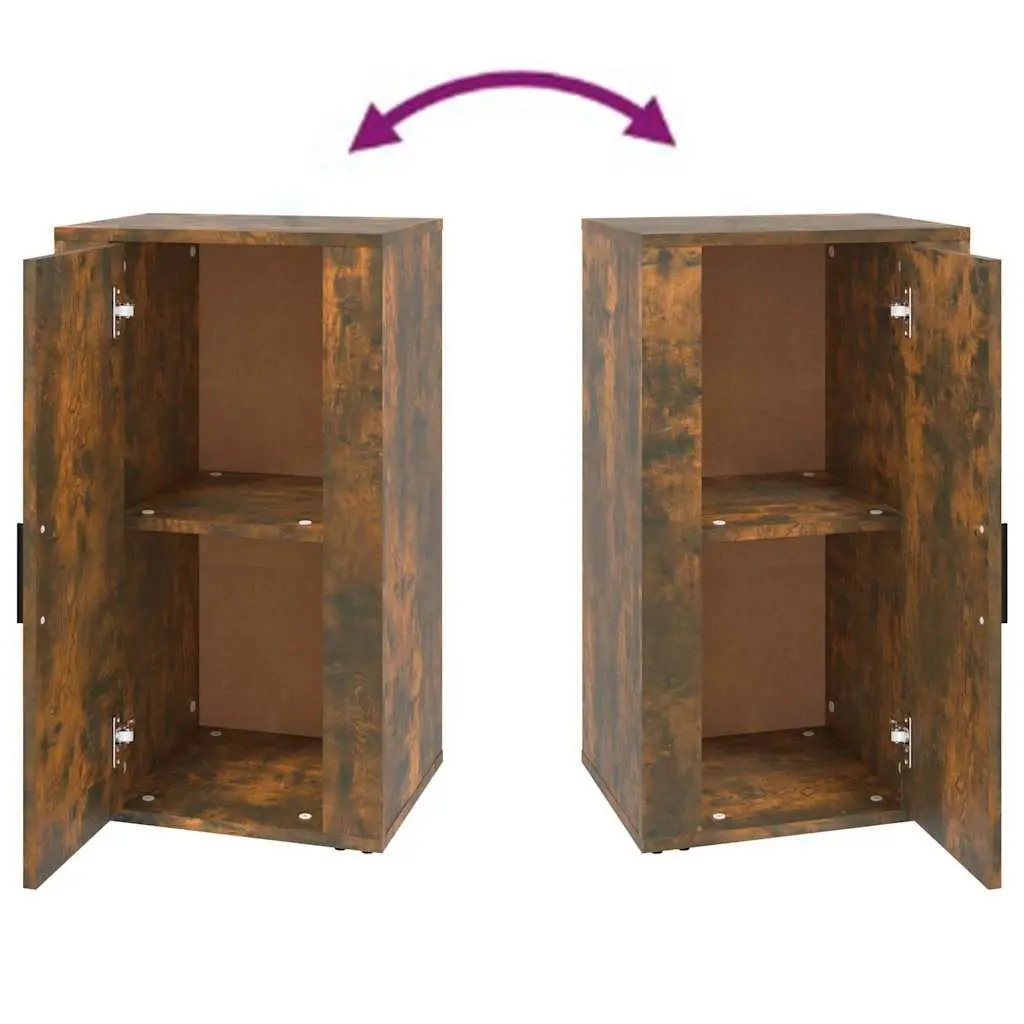 Sideboard Storage Cabinet Brown Engineered Wood Buffet with Door Compartments 40W x 33D x 70H cm
