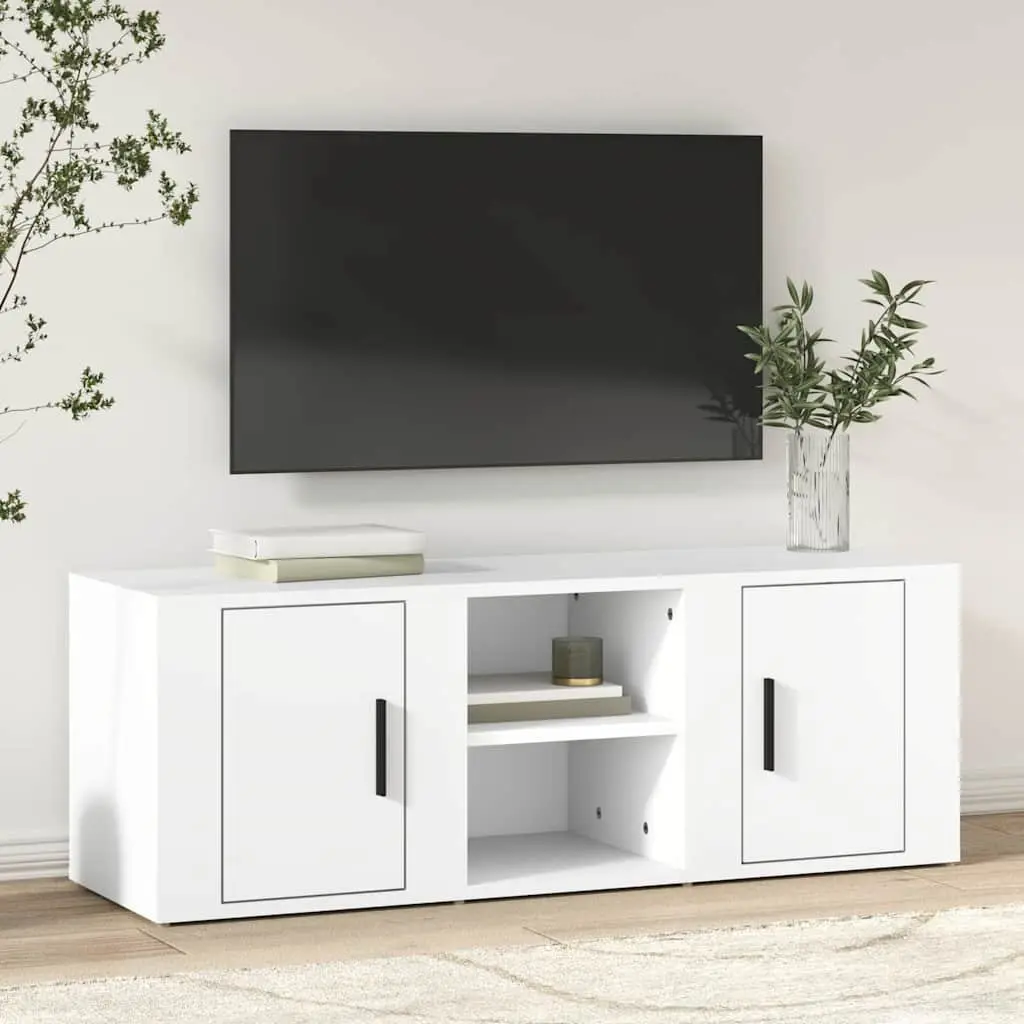 TV Cabinet Storage Media Unit 100x31.5x35 cm White