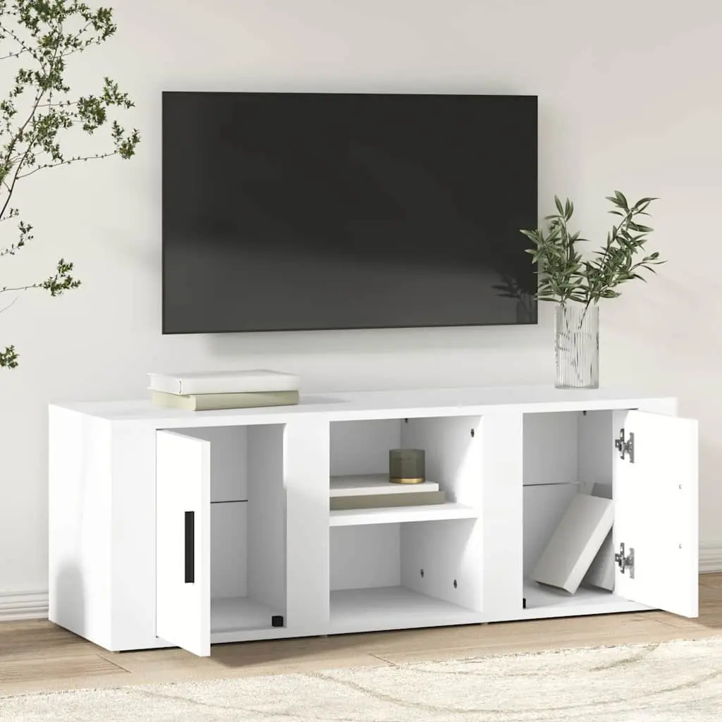 TV Cabinet Storage Media Unit 100x31.5x35 cm White