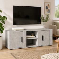 Durable and Stylish Grey Concrete TV Cabinet