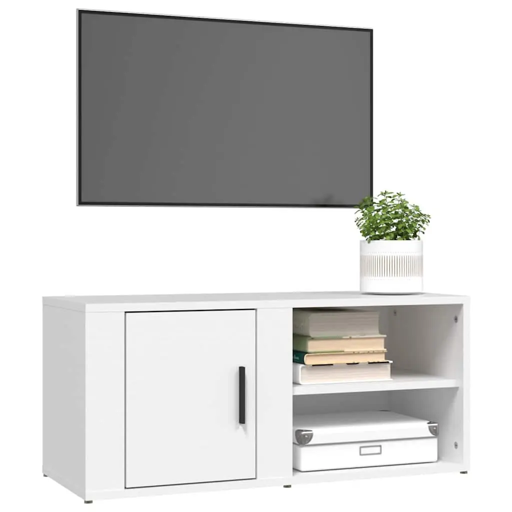 TV Cabinets Media Storage Unit 80x31.5x36 cm White 2 Piece