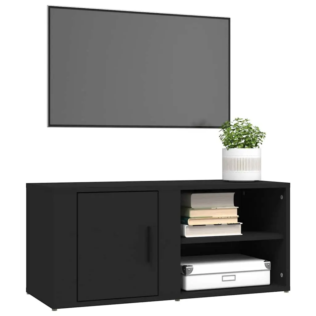 TV Cabinets 2 pcs Media Storage Unit 80x31.5x36 cm Black