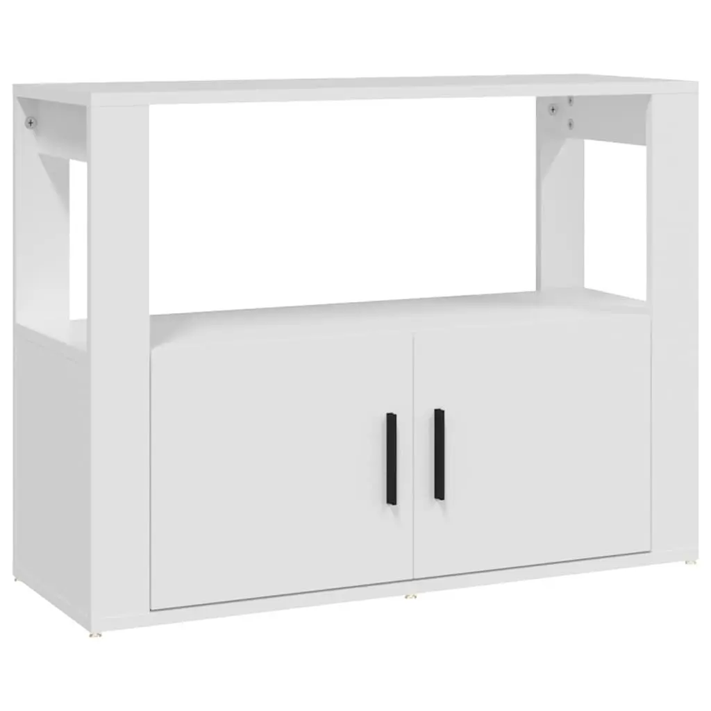 Sideboard Storage Cabinet 80x30x60 cm White for Living Room with Shelf and Doors