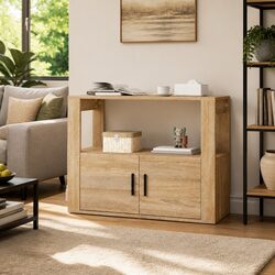 Reliable Brown Engineered Wood Sideboard 80x30x60cm