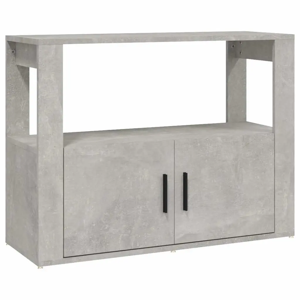 Sideboard Storage Cabinet Grey Engineered Wood Buffet Living Room Organiser