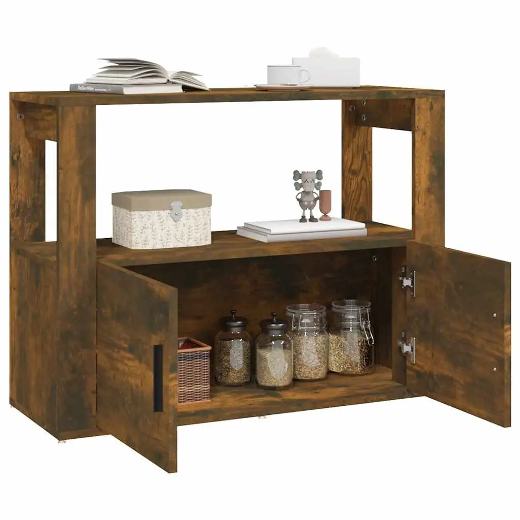 Sideboard Cabinet Smoked Oak Brown Storage Buffet Living Room Furniture