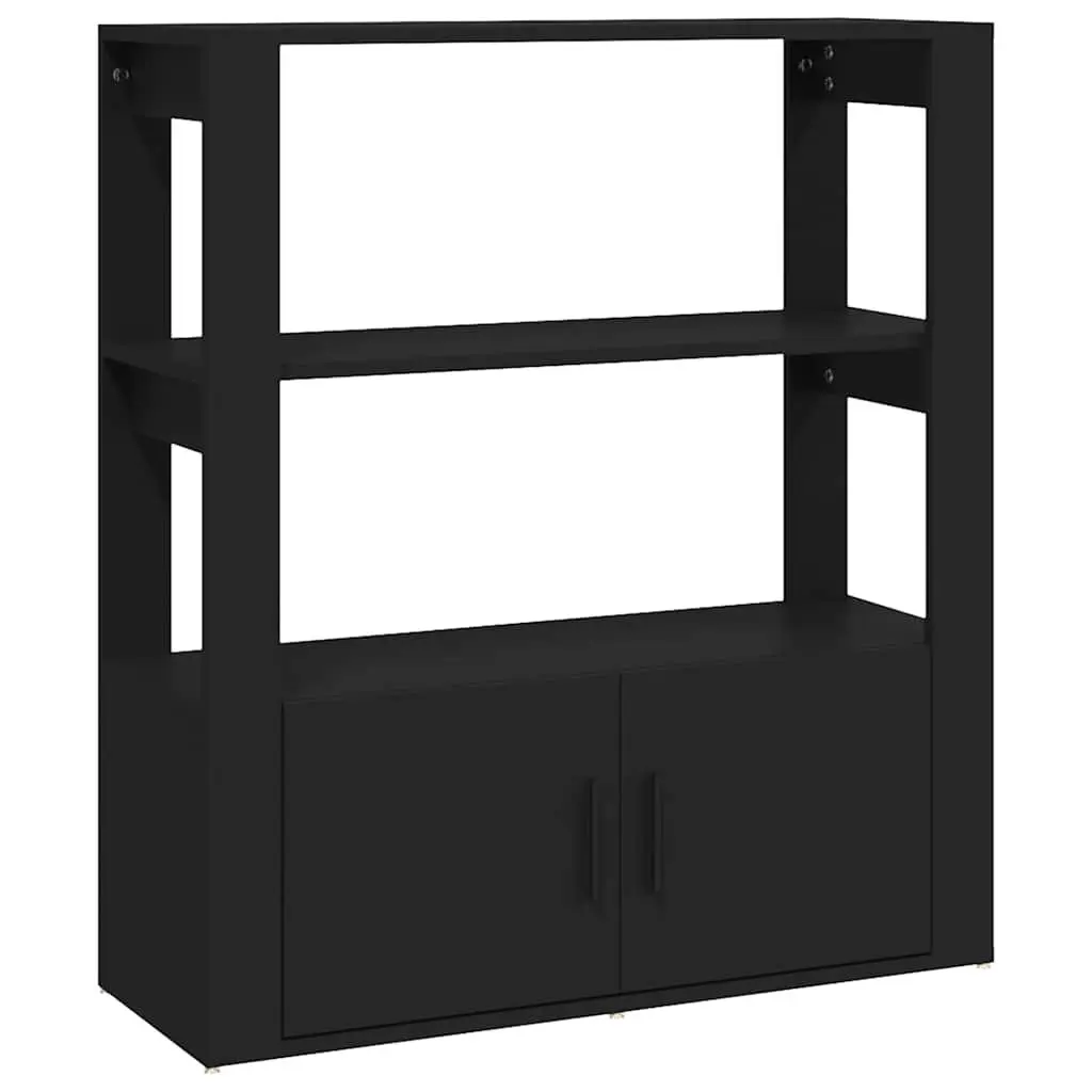 Black Sideboard with Ample Storage Solutions