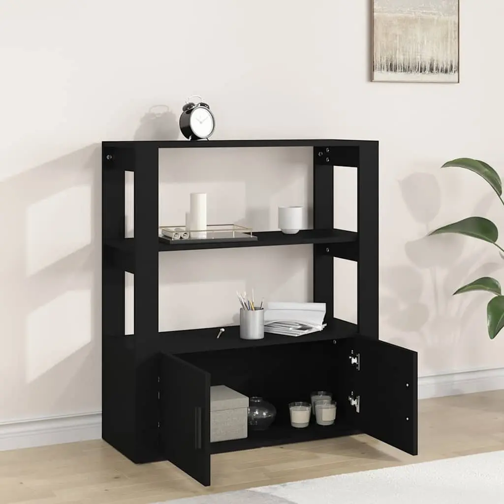 Black Sideboard with Ample Storage Solutions