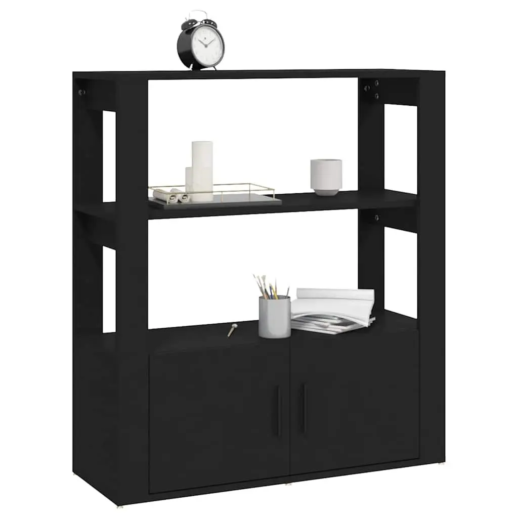 Black Sideboard with Ample Storage Solutions