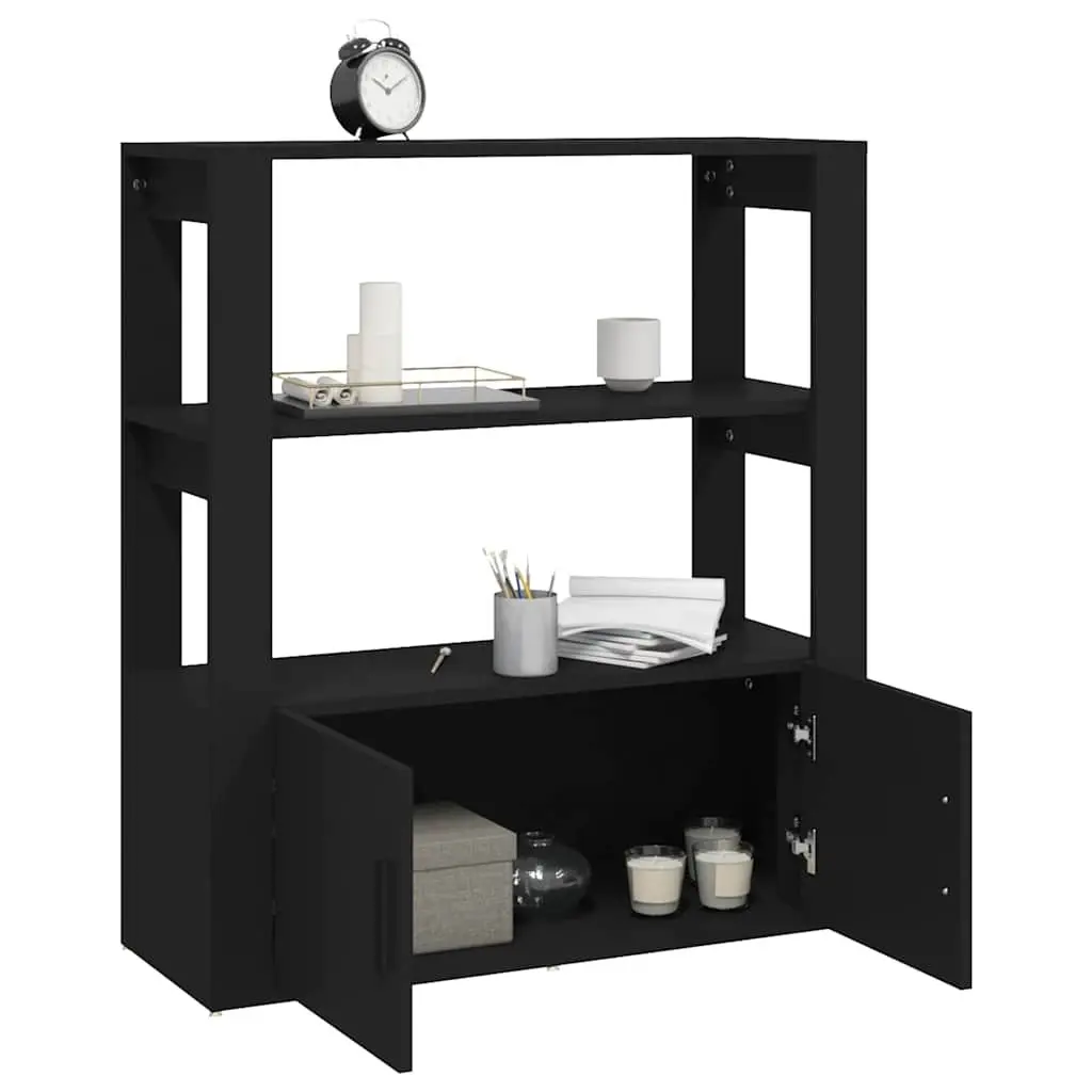 Black Sideboard with Ample Storage Solutions