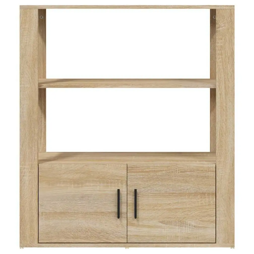 Sideboard Engineered Wood Storage Cabinet Shelves Doors Brown Living Room