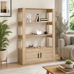 Durable Brown Sideboard with Practical Storage Solutions