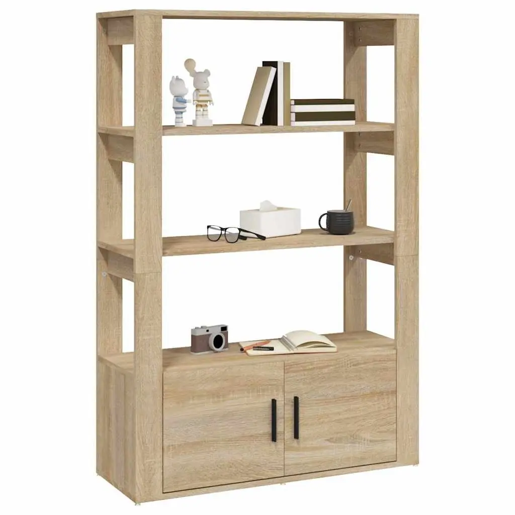 Sideboard Brown Storage Cabinet with Shelves and Doors Living Room Furniture