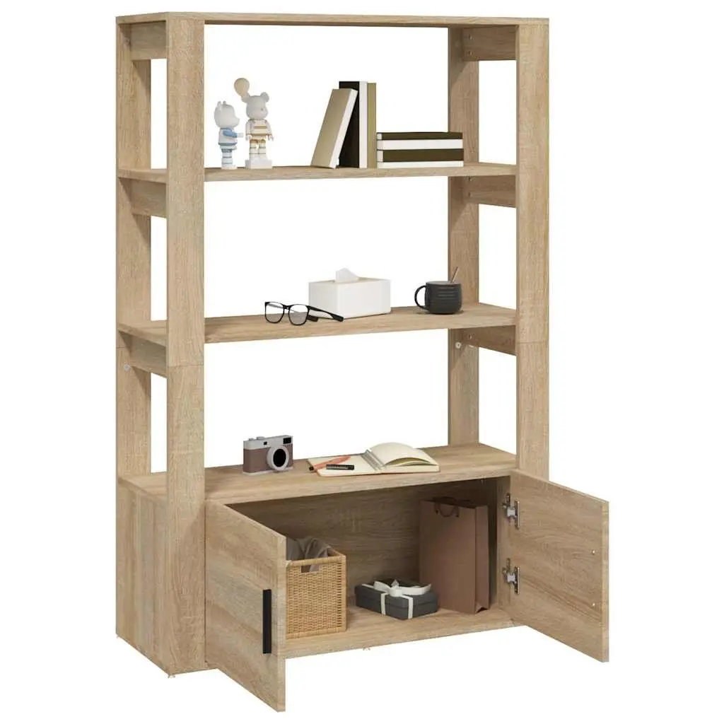 Sideboard Brown Storage Cabinet with Shelves and Doors Living Room Furniture