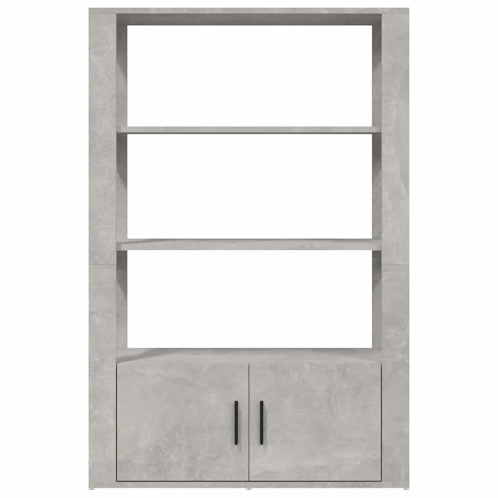 Sideboard Grey Storage Cabinet Engineered Wood 80L x 30W x 1195H cm