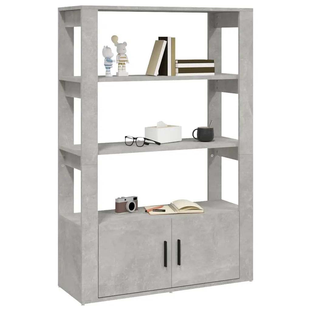 Sideboard Grey Storage Cabinet Engineered Wood 80L x 30W x 1195H cm