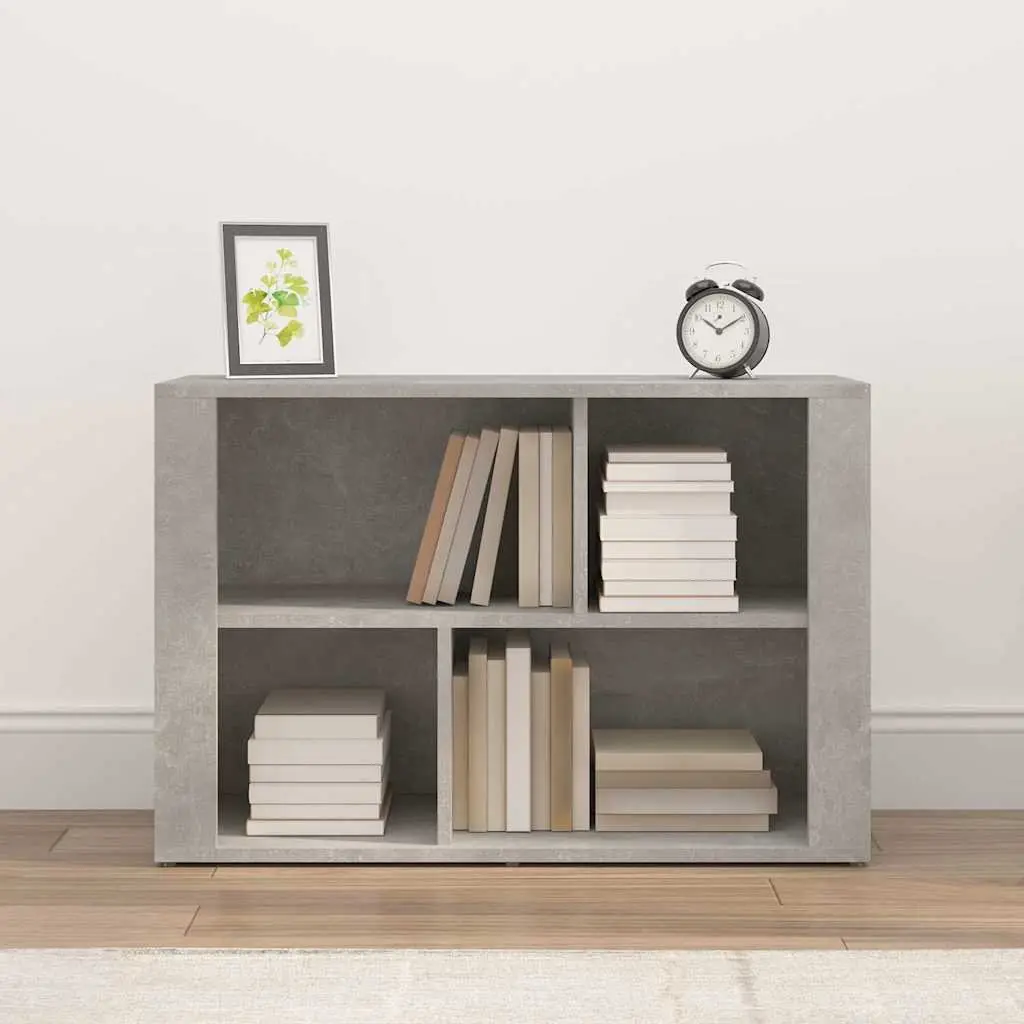 Sideboard Grey Storage Cabinet Engineered Wood Living Room Furniture Organizer